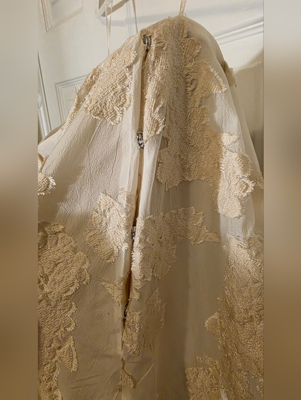 H&M Edition Jacquard Strapless Mini Dress Small In Cream - Picture 7 of 11
